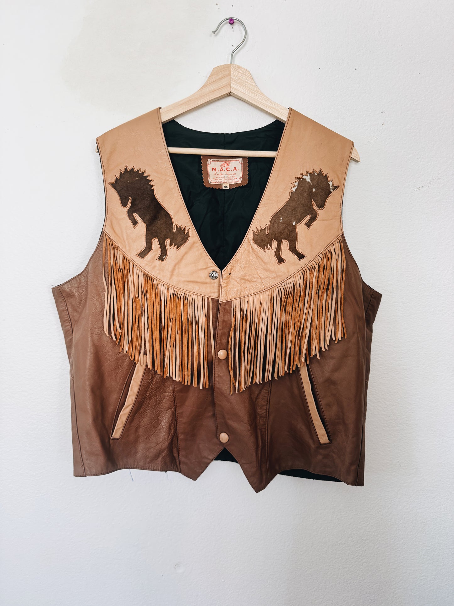 Vintage Bronco Leather Vest