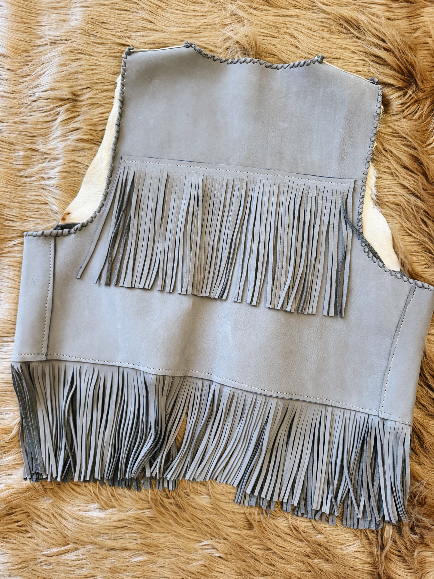 Vintage Cowhide Fringe Vest