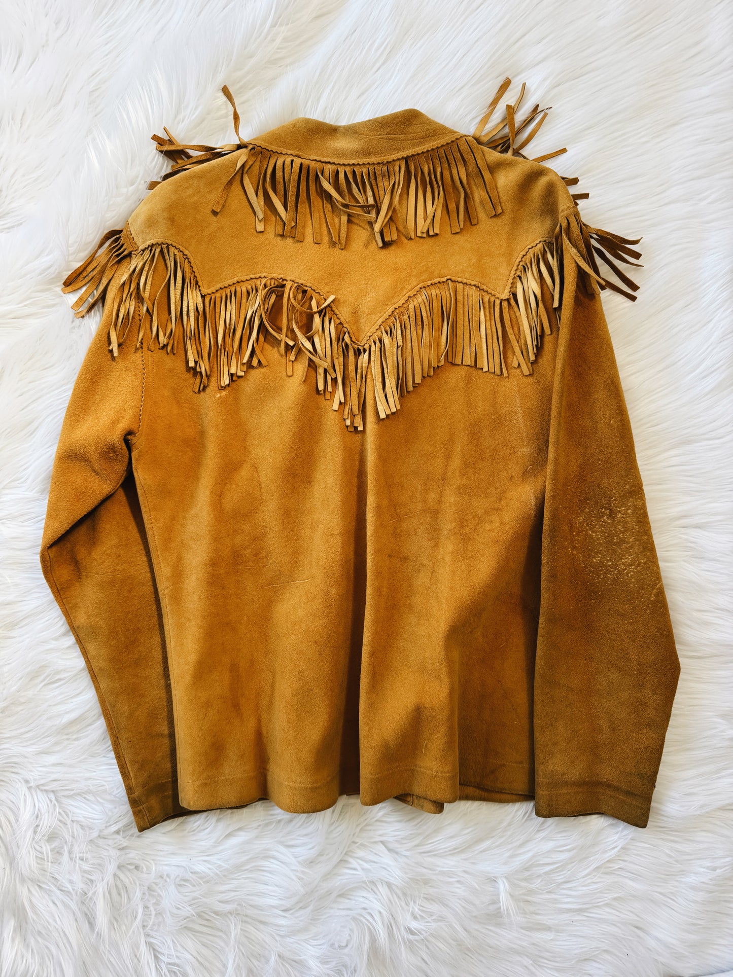 Vintage 1960s Fringe Zip Up Jacket