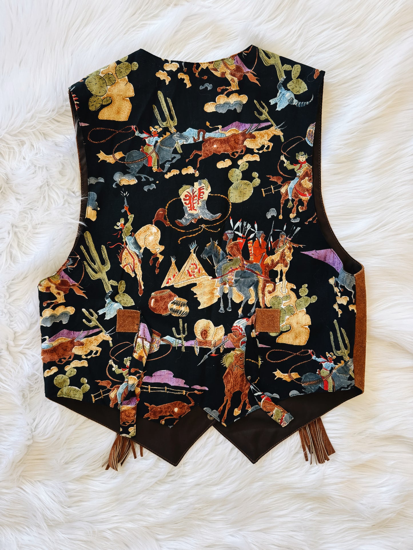 Vintage Fringe Concho Cowboy Vest