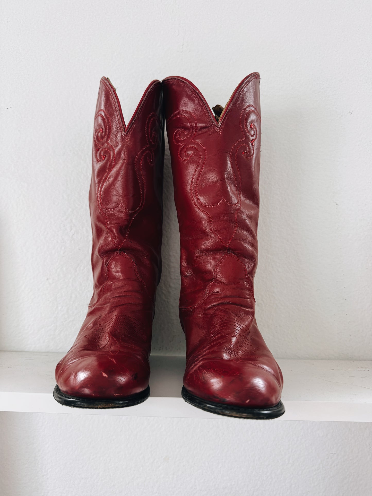 Vintage Red Cowboy Boots