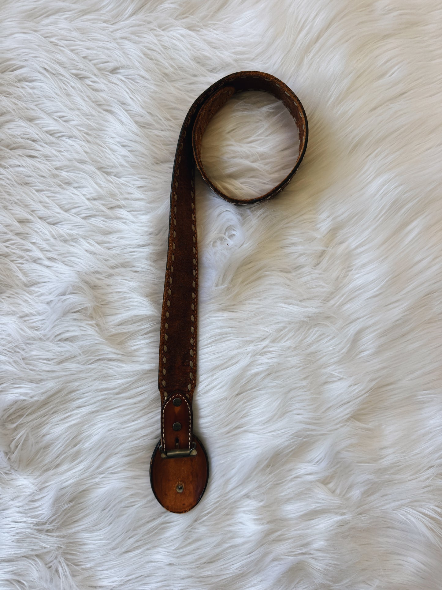 Vintage Texas Leather Tooled Belt