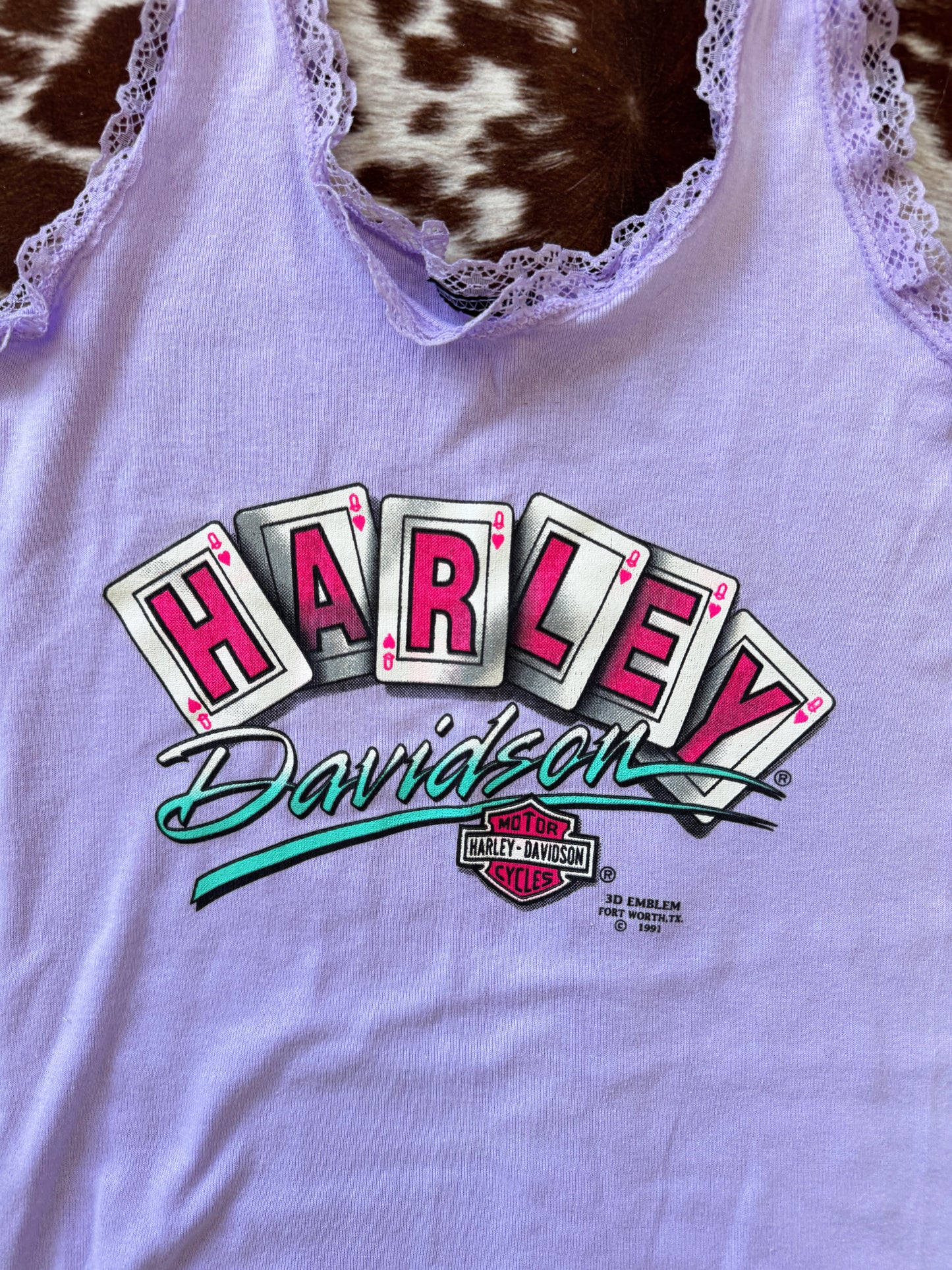 Vintage Harley 3D Emblem Cards Tank