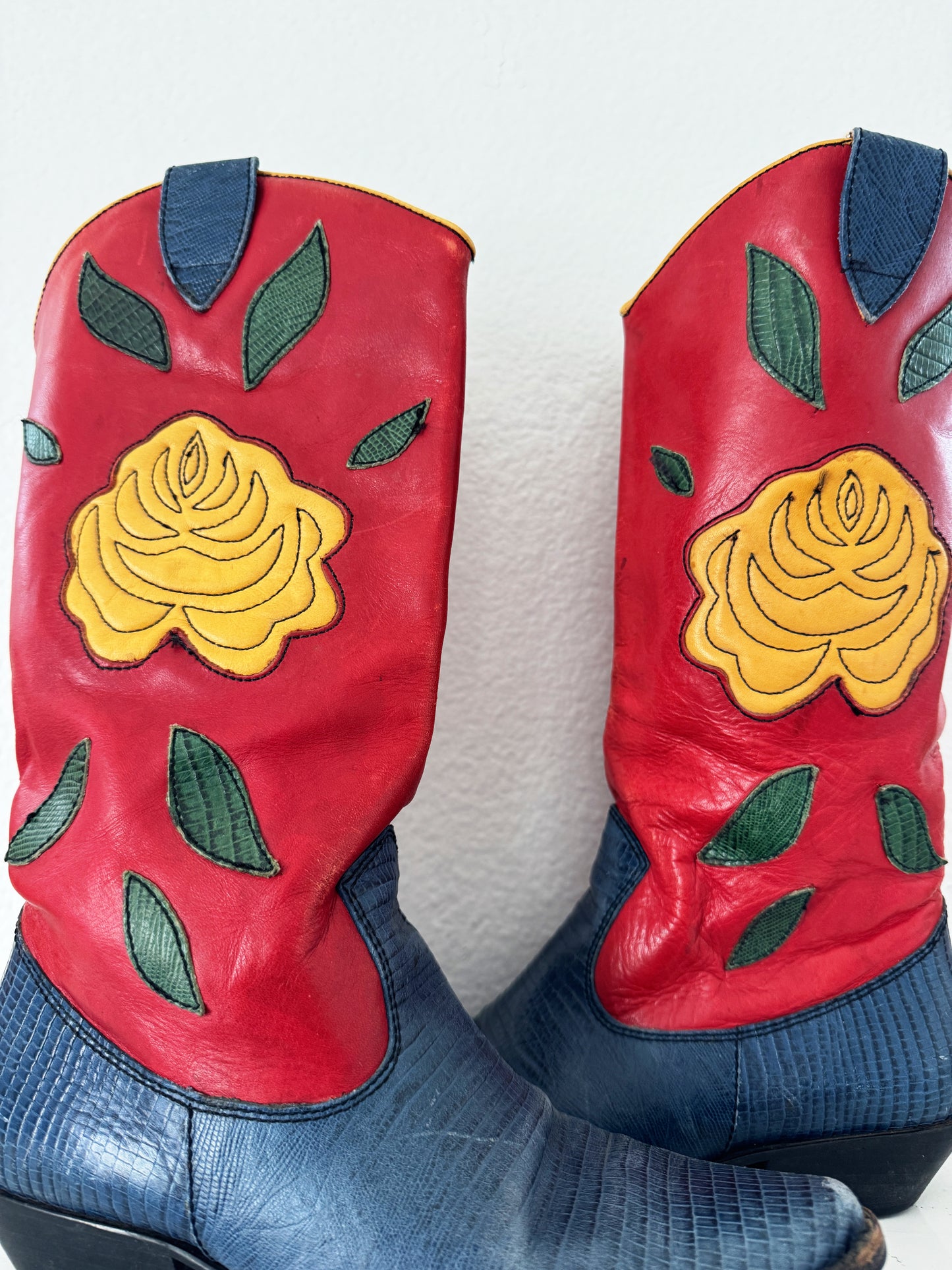 Vintage Rose Cowboy Boots