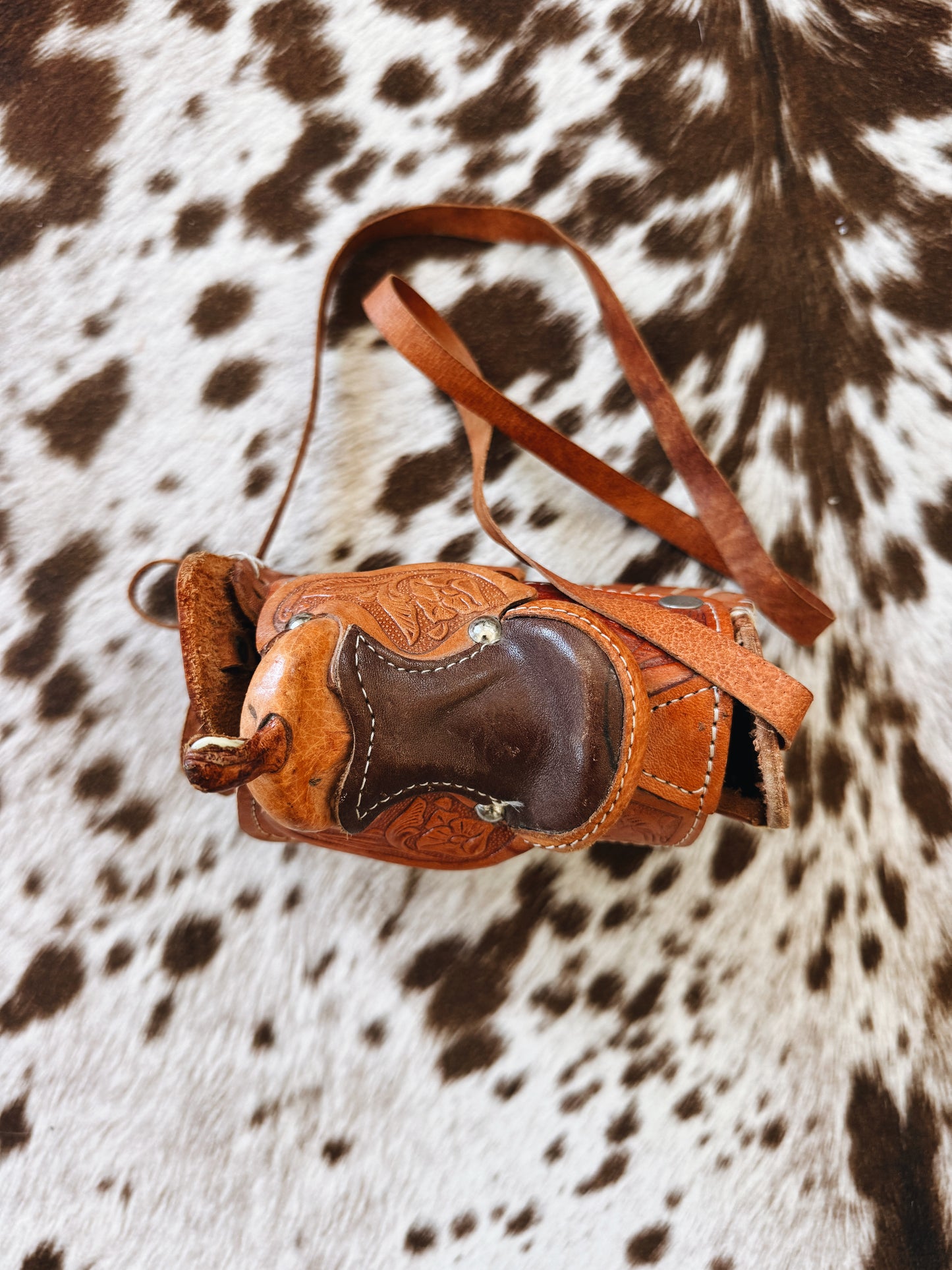 Vintage Saddle Leather Purse