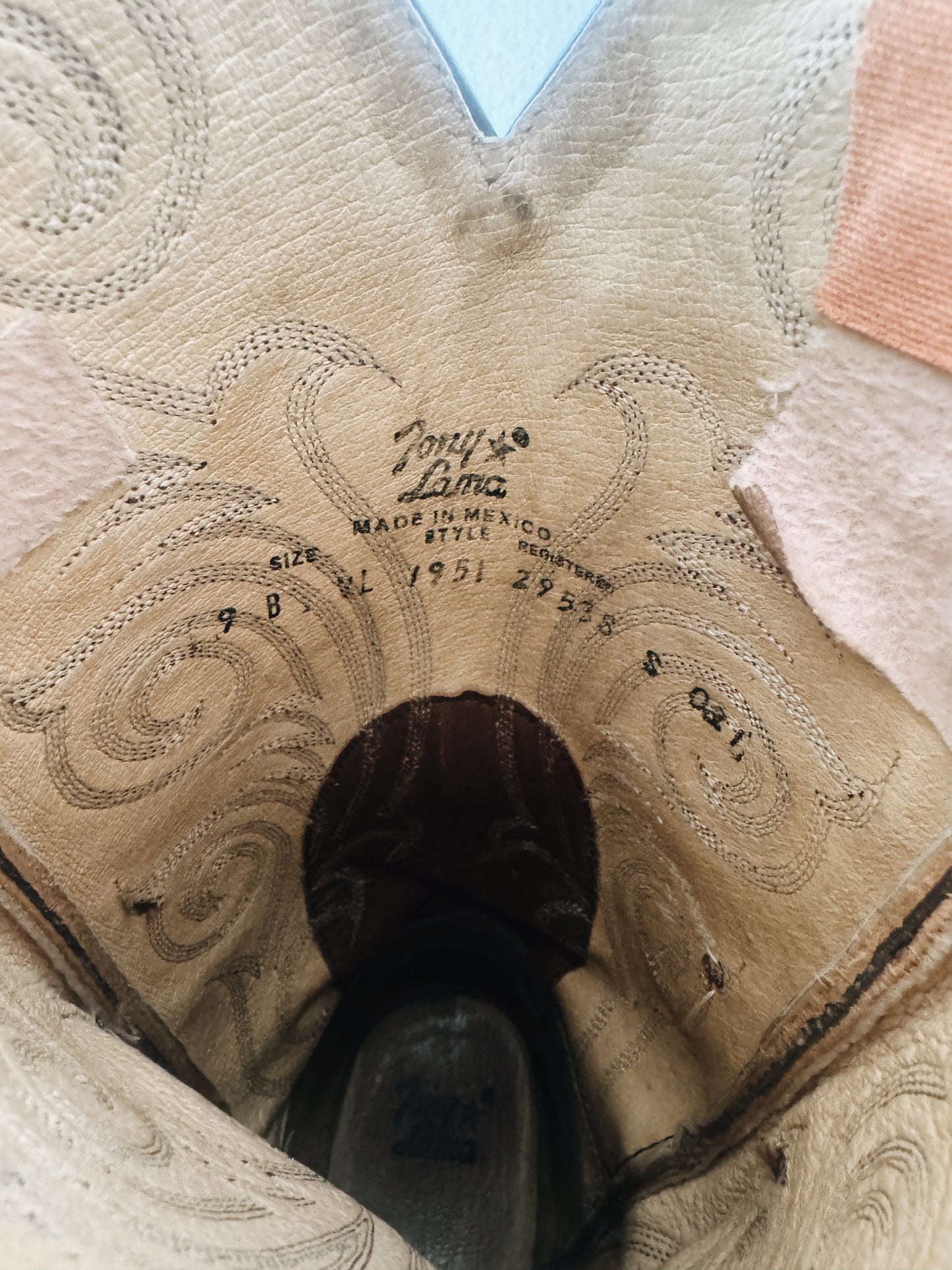 Vintage Brown Tony Lama Cowboy Boots