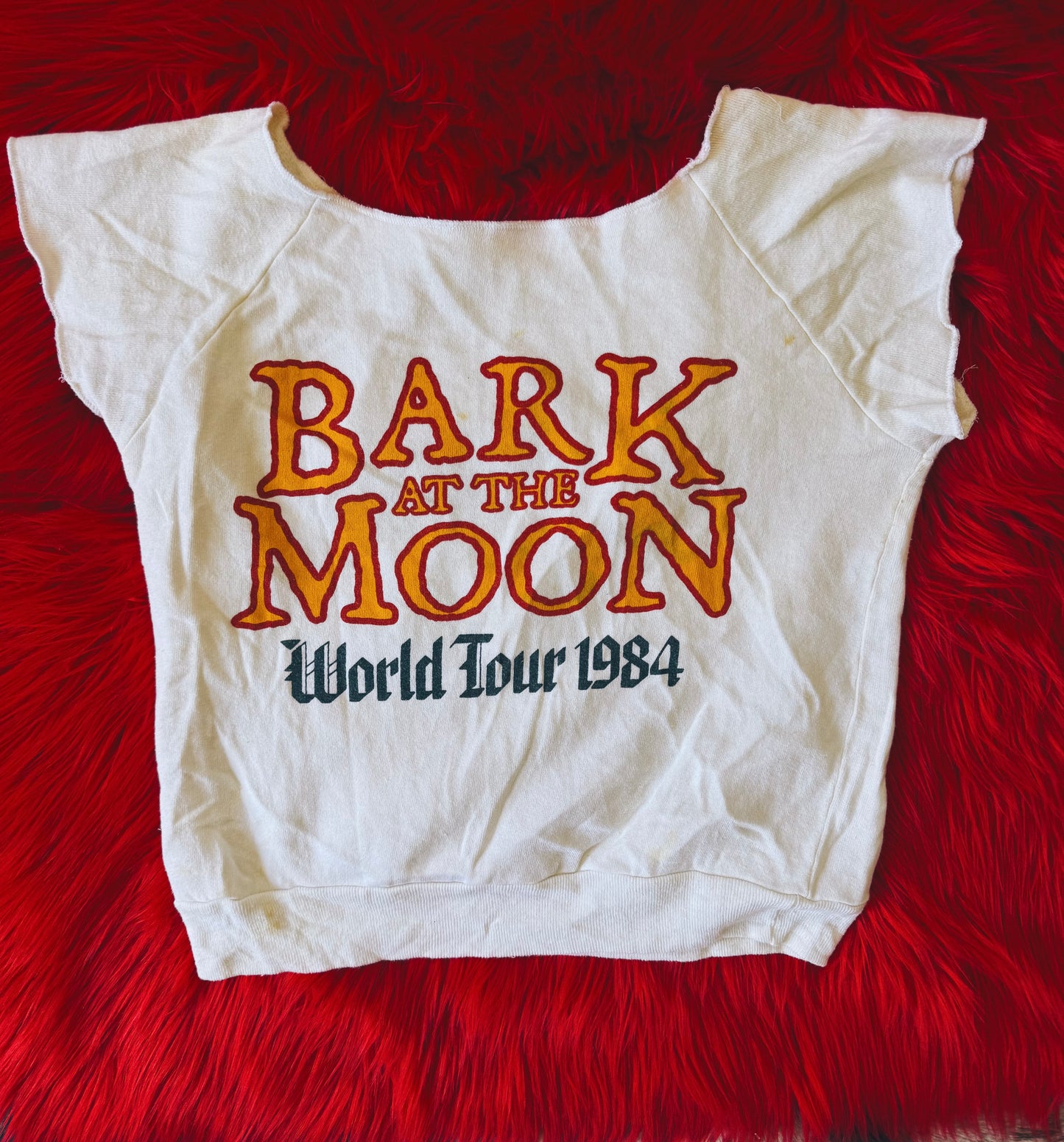 Vintage '84 Ozzy Bark At The Moon Cut Sweatshirt