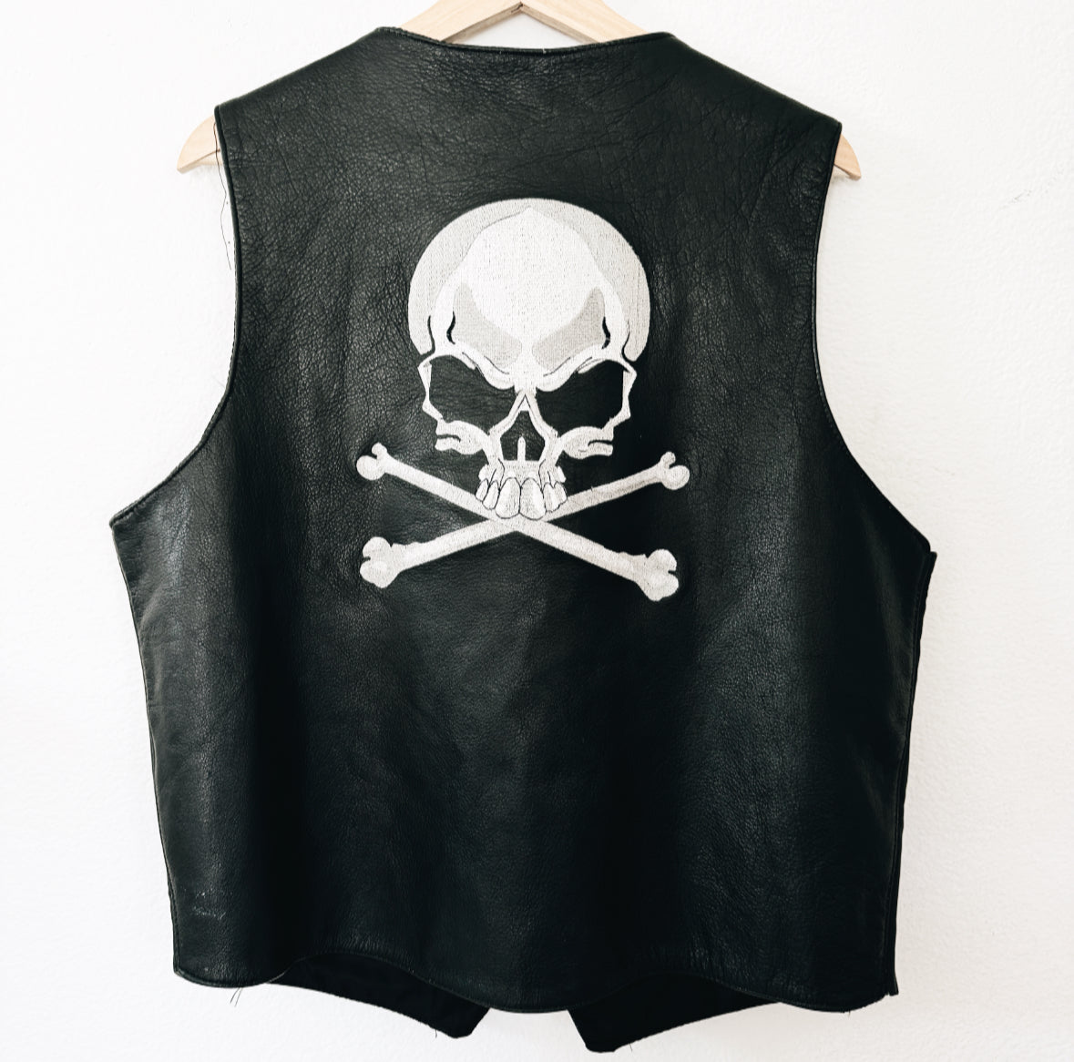 Vintage Skull Biker Vest