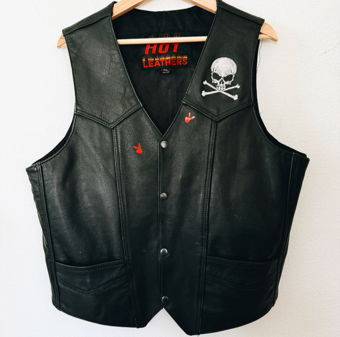 Vintage Skull Biker Vest