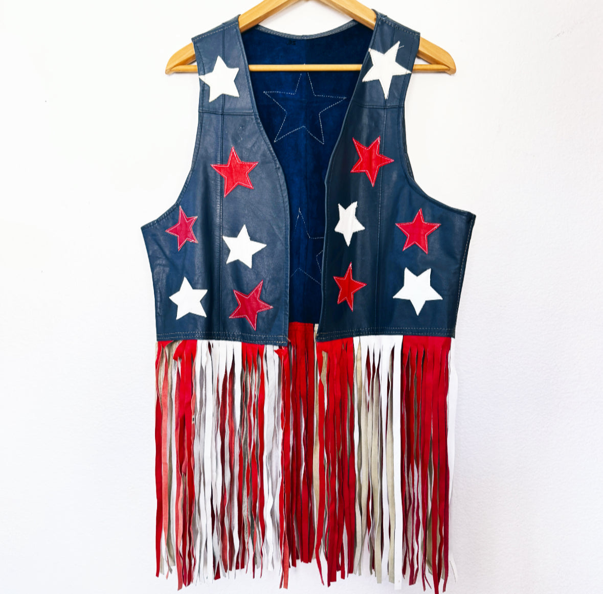 Vintage USA Fringe Leather Vest