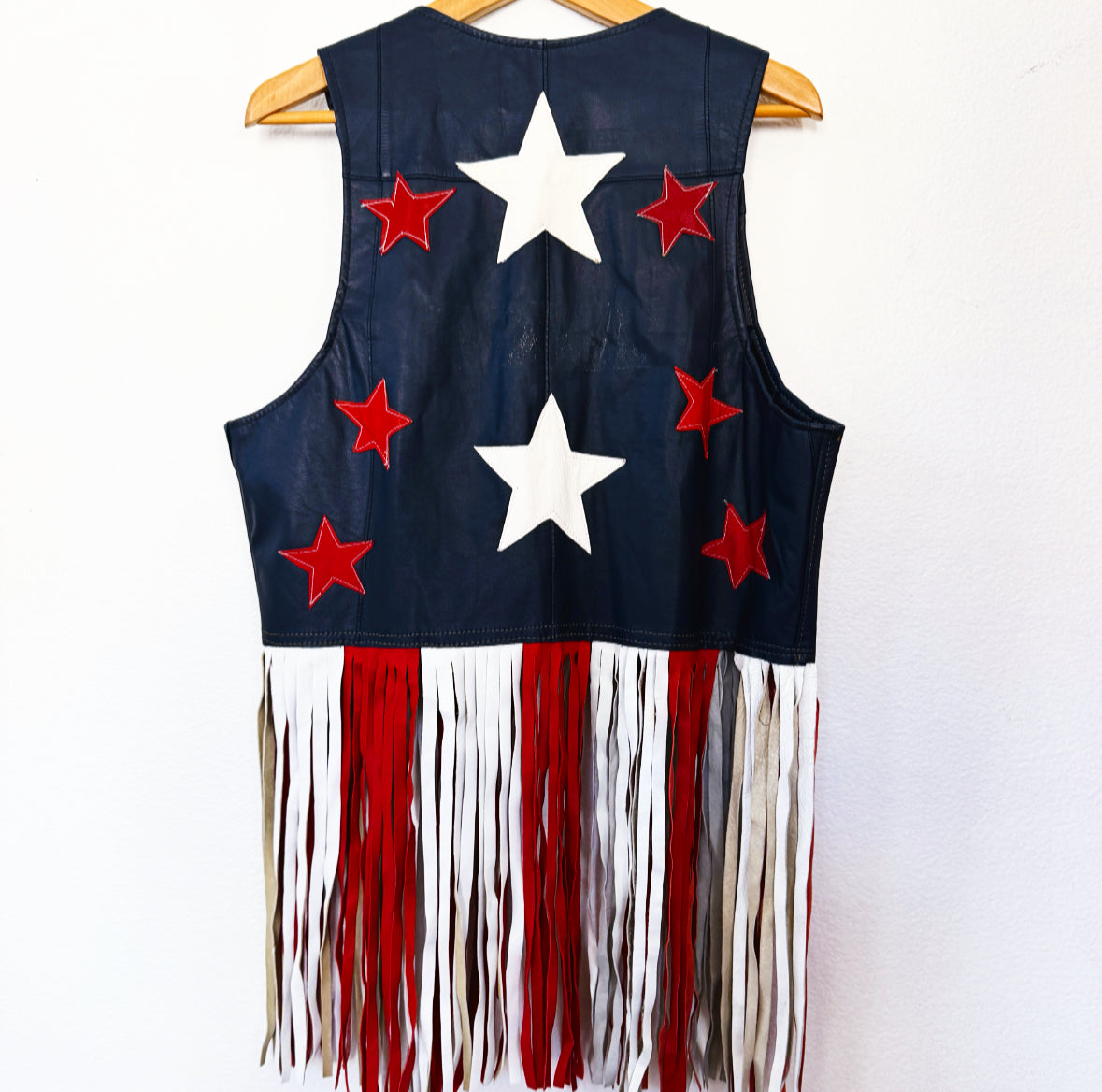 Vintage USA Fringe Leather Vest