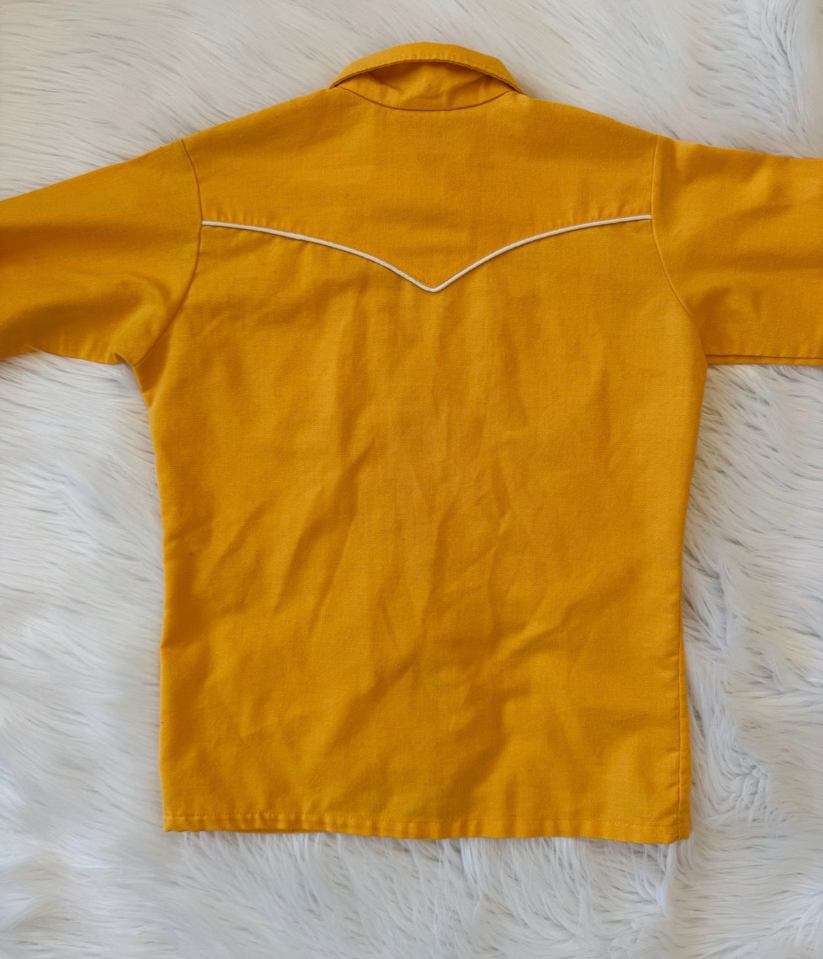 Vintage Yellow Pearl Snap