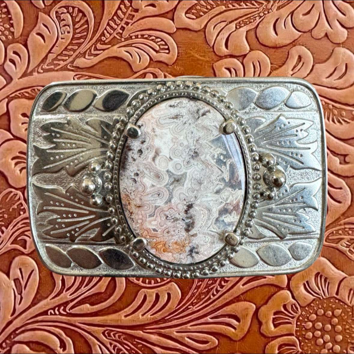 Vintage Stone Belt Buckle