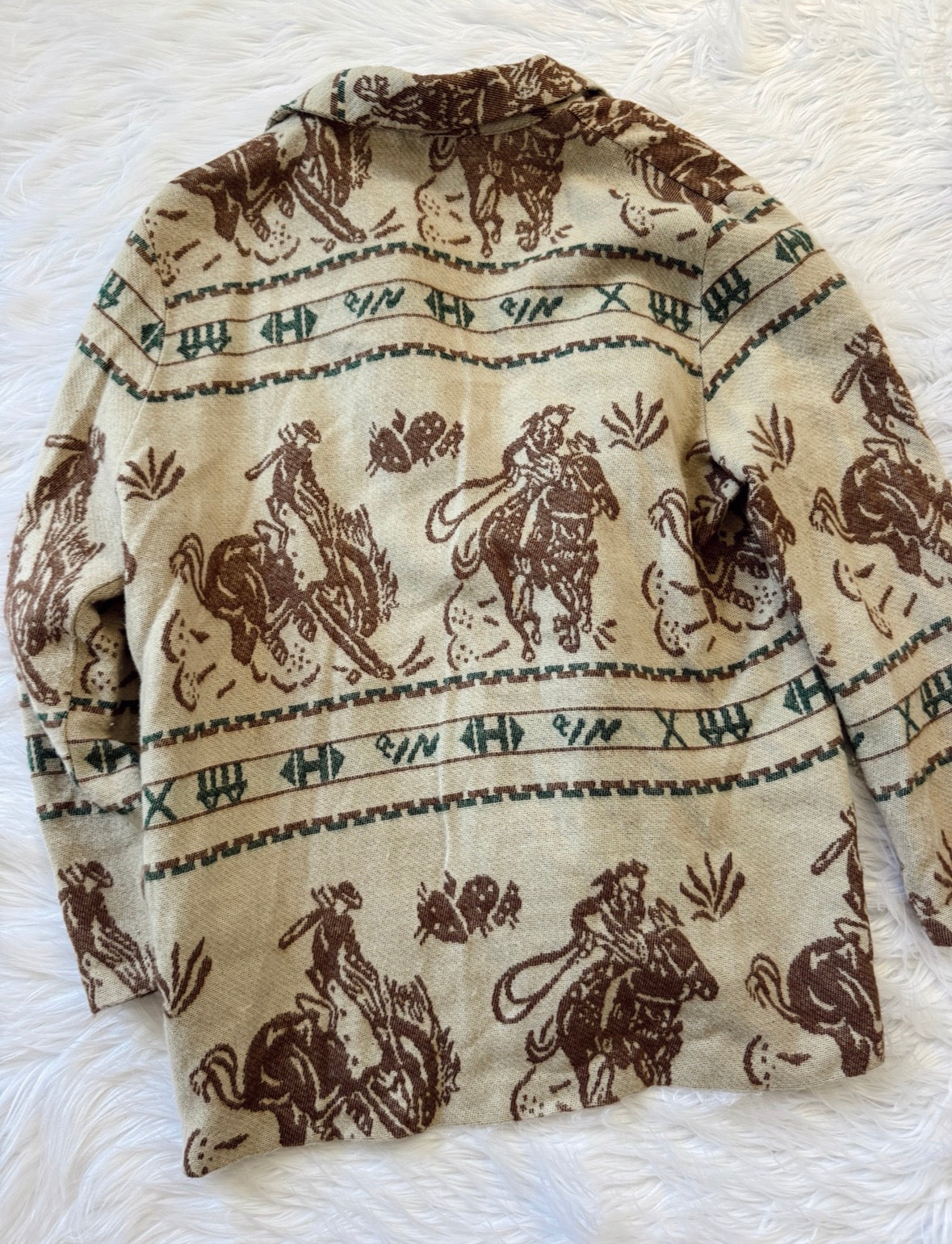 Vintage Cowboy Scene Blazer Jacket