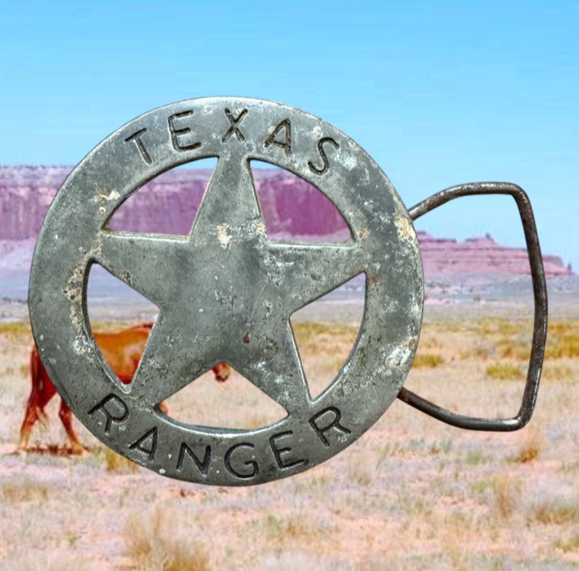 Vintage Texas Ranger Belt Buckle