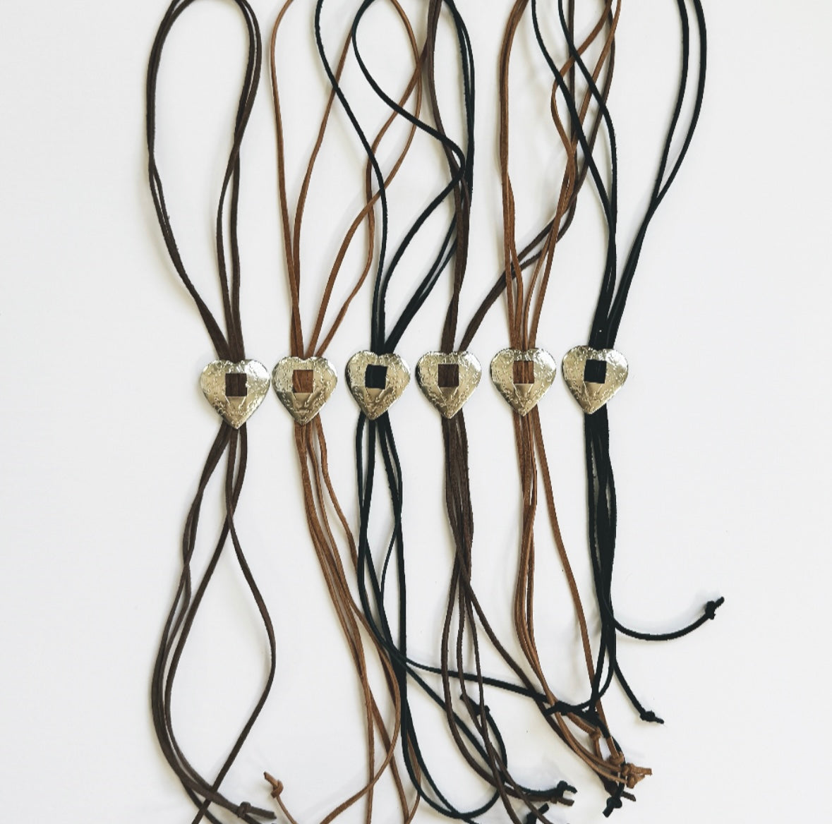 Leather Heart Bolo Tie