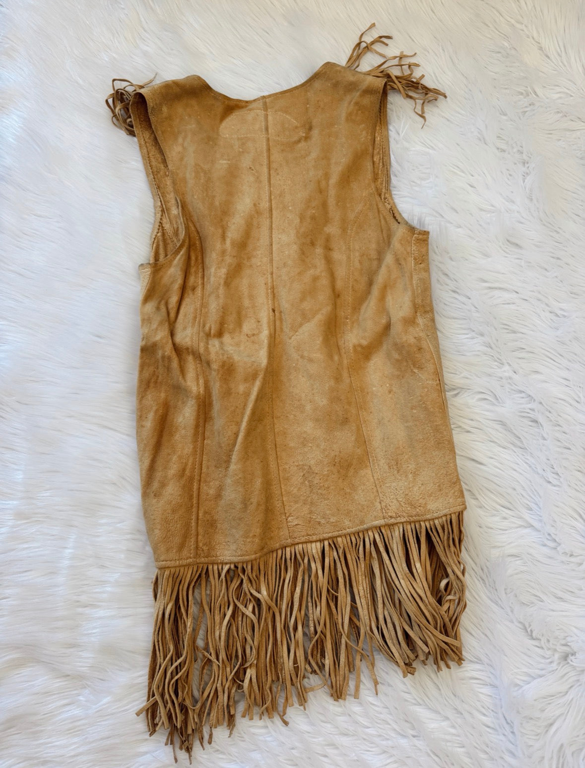 Vintage Suede Fringe Dress