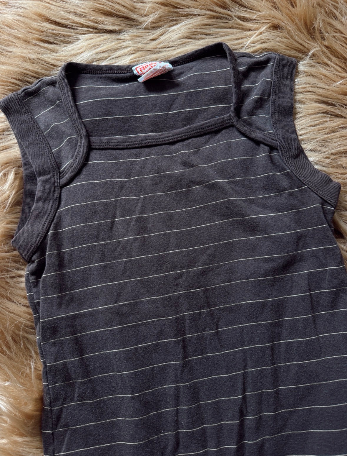Vintage Brown Striped Tank Top
