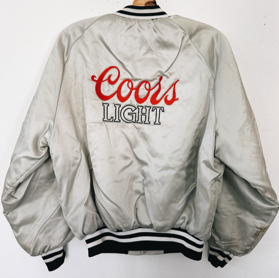 Vintage Coors Light Silver Bullet Bomber Jacket