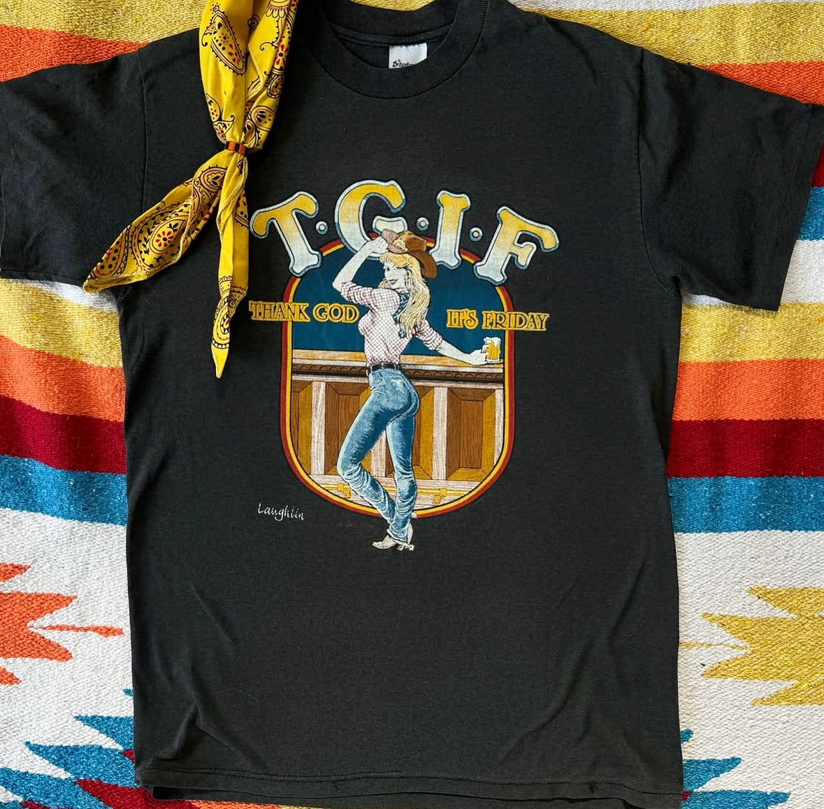 Vintage TGIF Cowgirl Tee