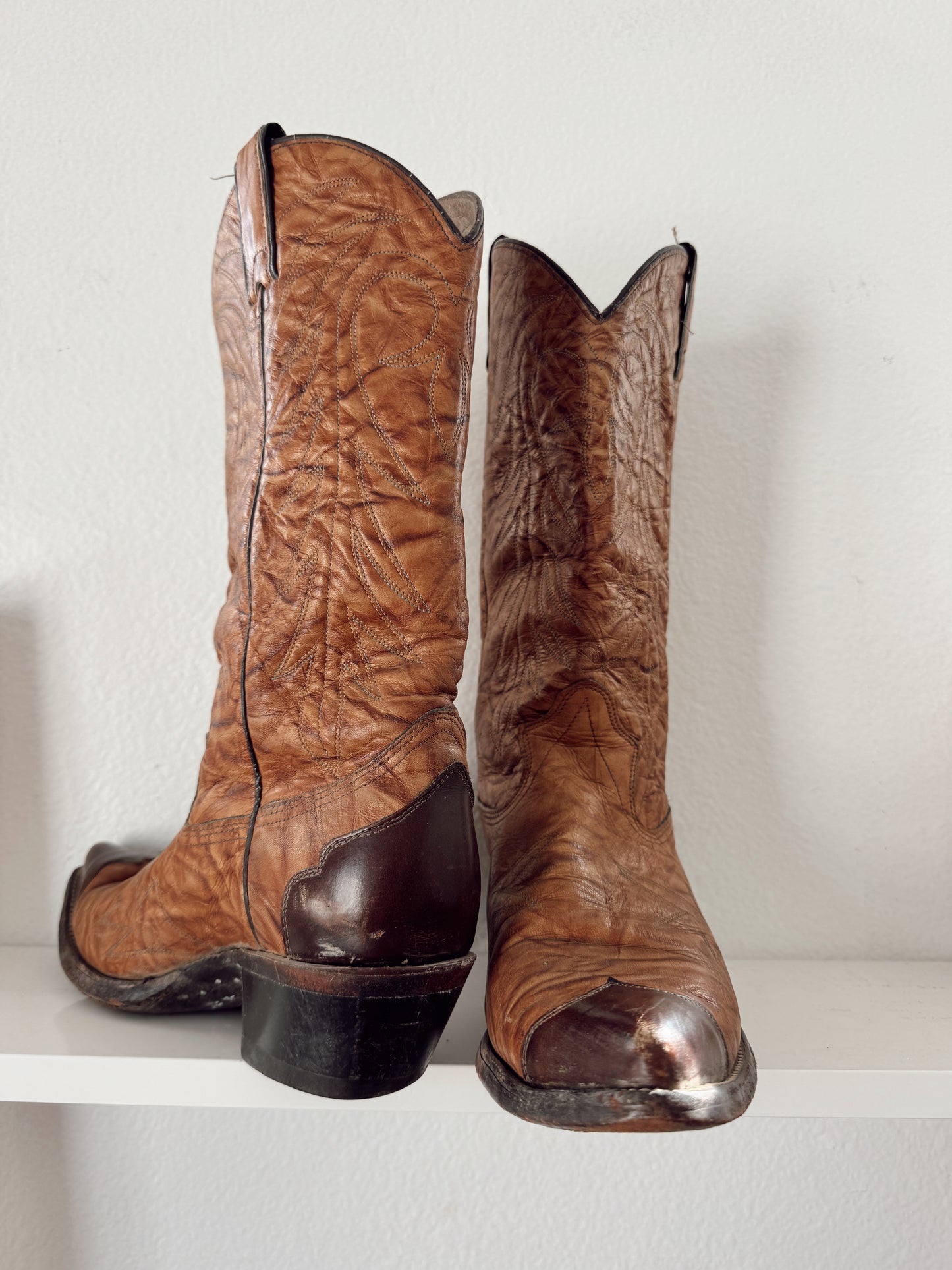 Vintage Two Tone Cowboy Boots
