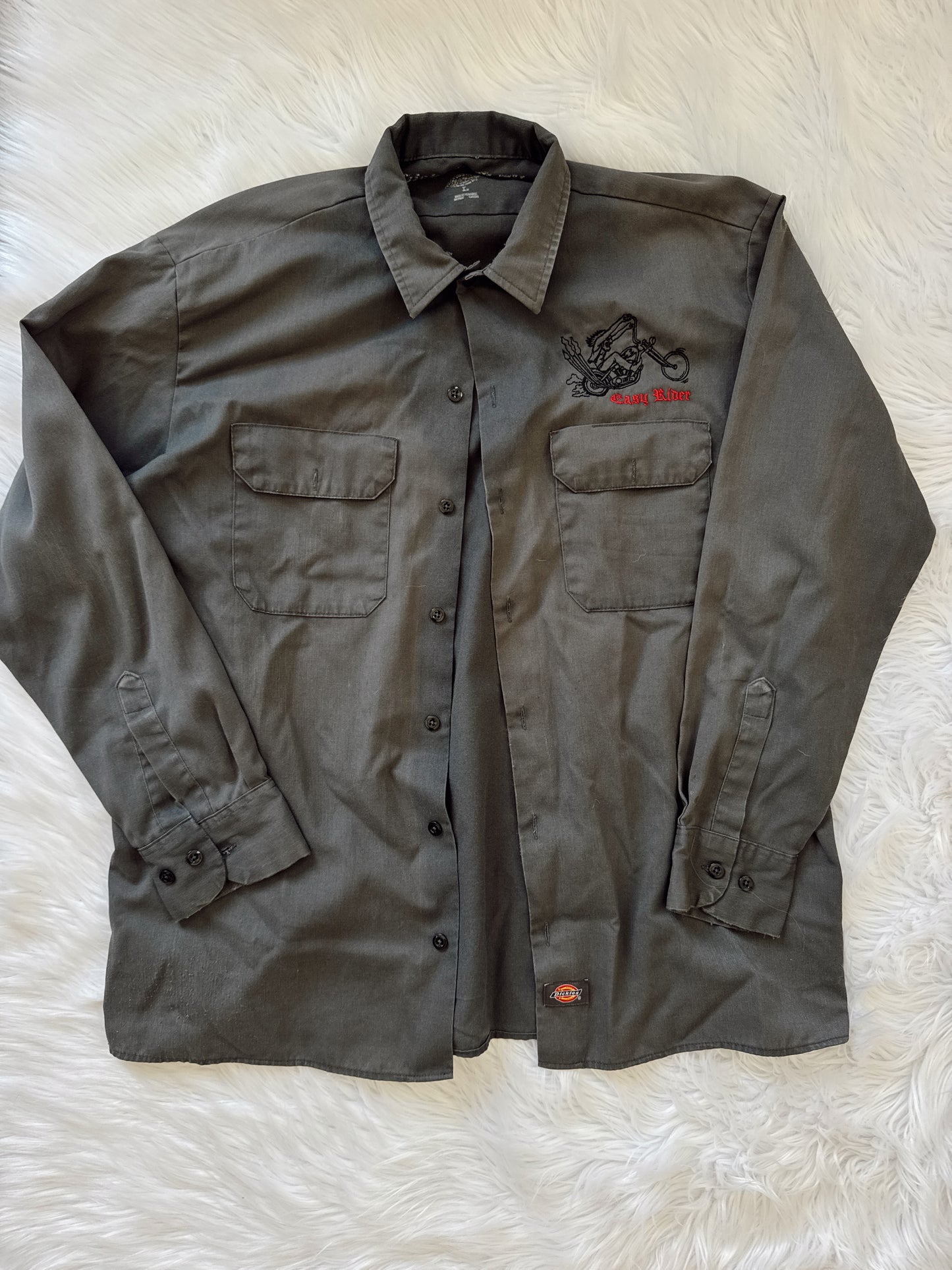 Vintage Easy Rider Gray Button Up