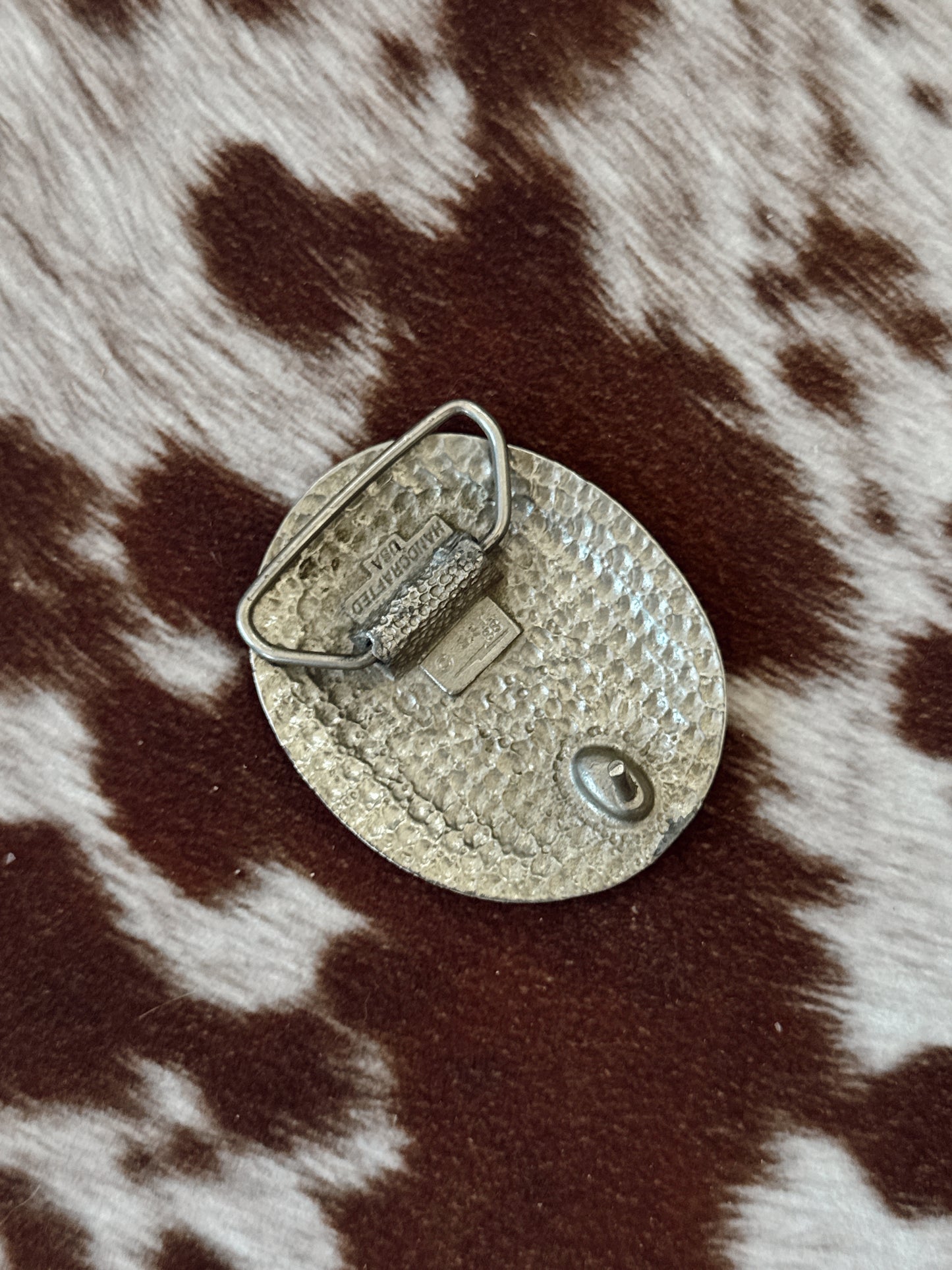 Vintage Native American Inlay Belt Buckle