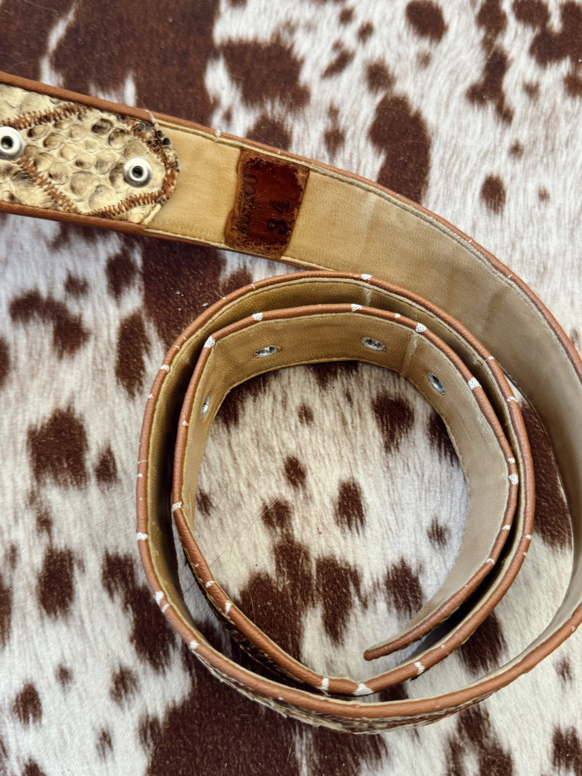 Vintage Snakeskin Belt