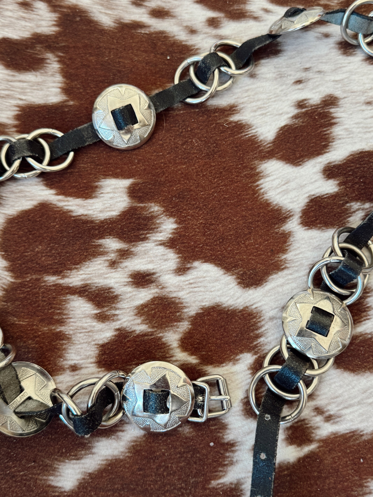 Vintage Black Concho Belt