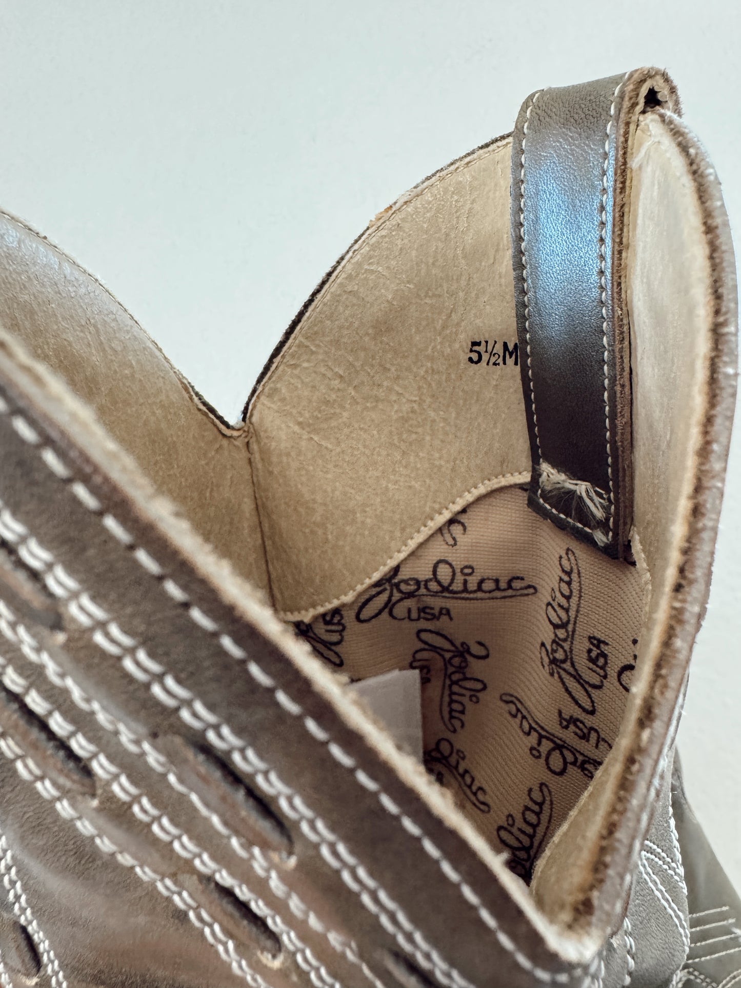 Vintage Zodiac Green Cowboy Boots