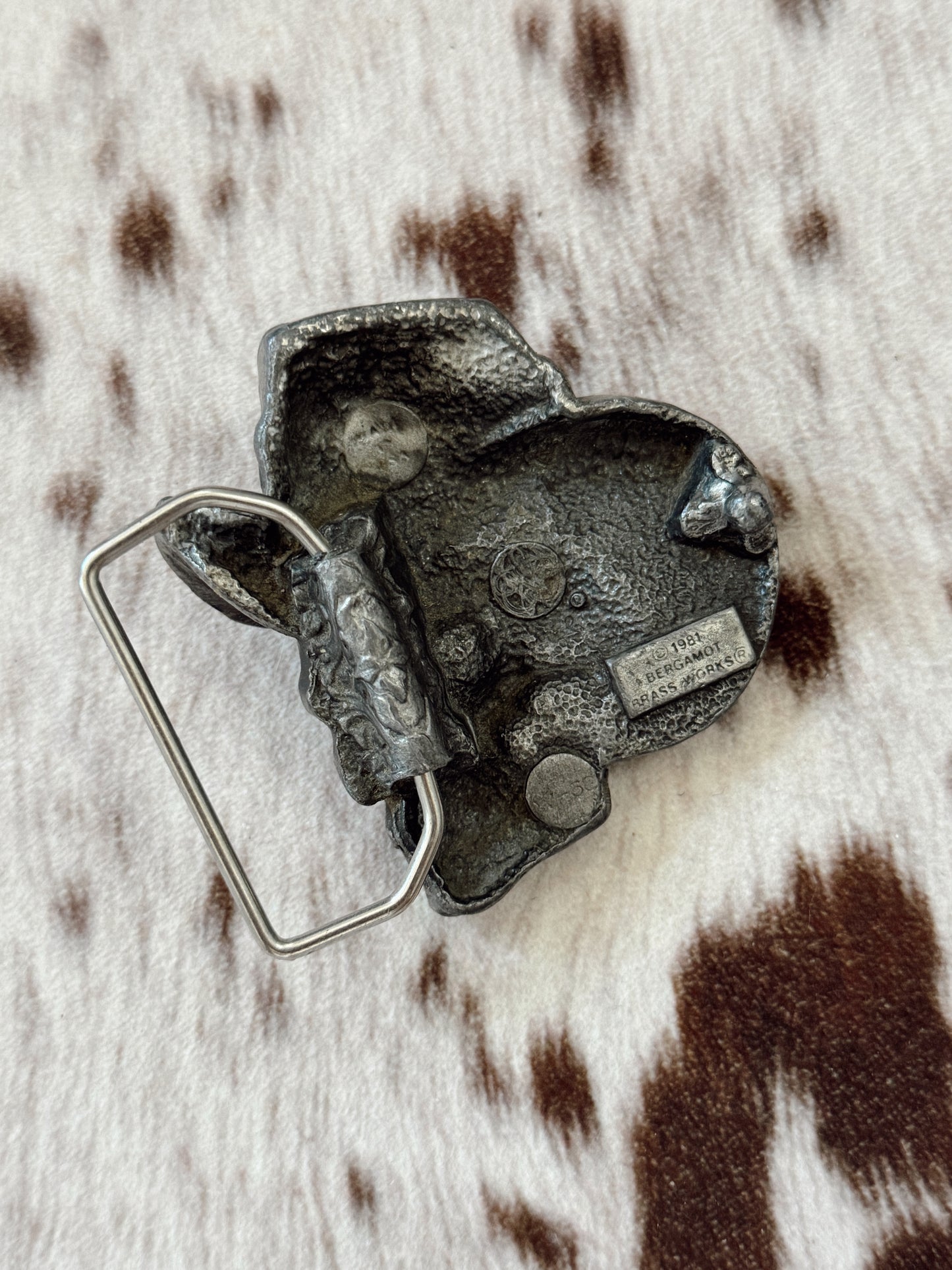 Vintage Cowboy Skull Belt Buckle