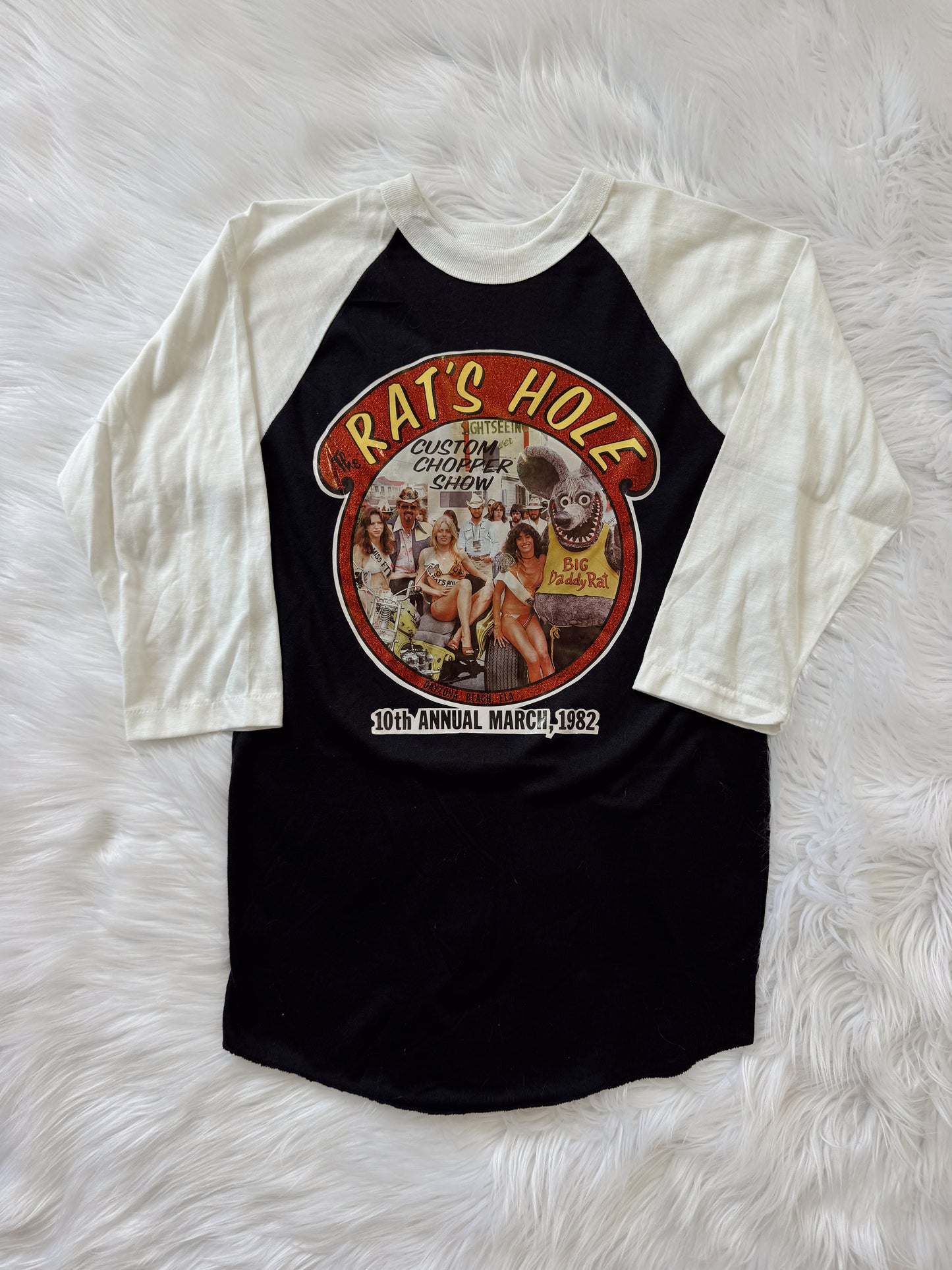 Vintage 1982 Rats Hole Chopper Show Tee