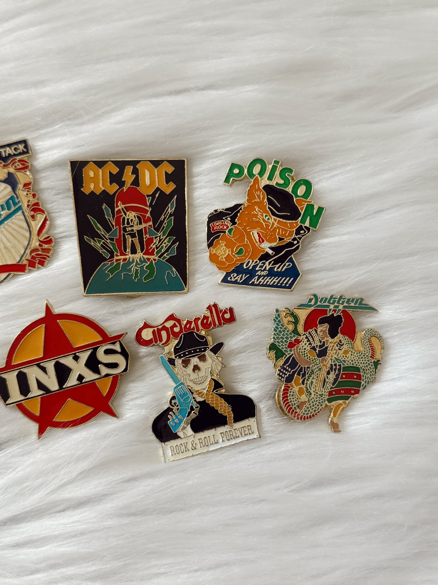 Vintage 80s Band Pins