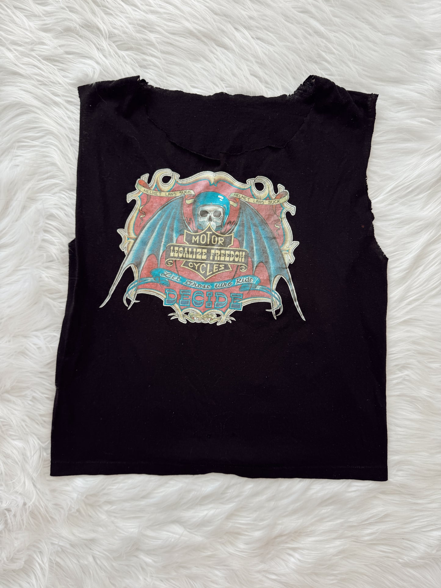 Vintage 1976 Legalize Freedom Biker Tank