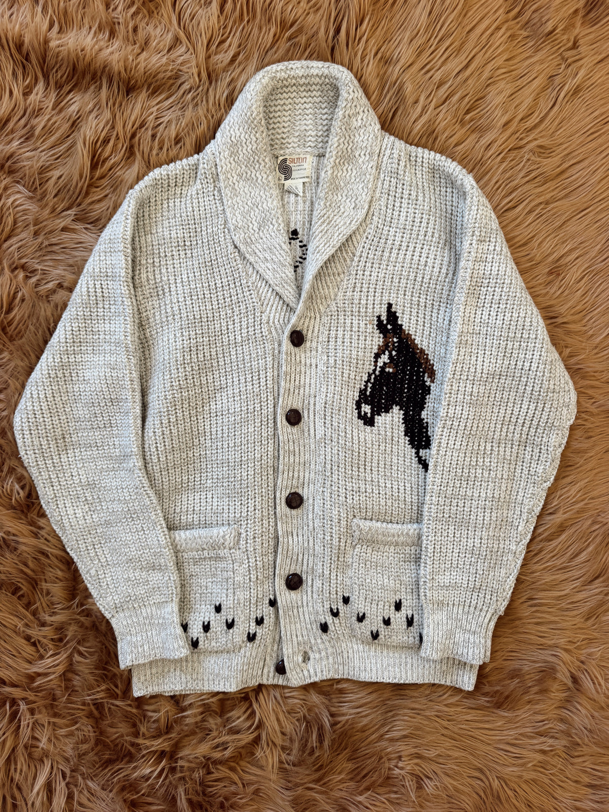Vintage Cowichan Horse Sweater