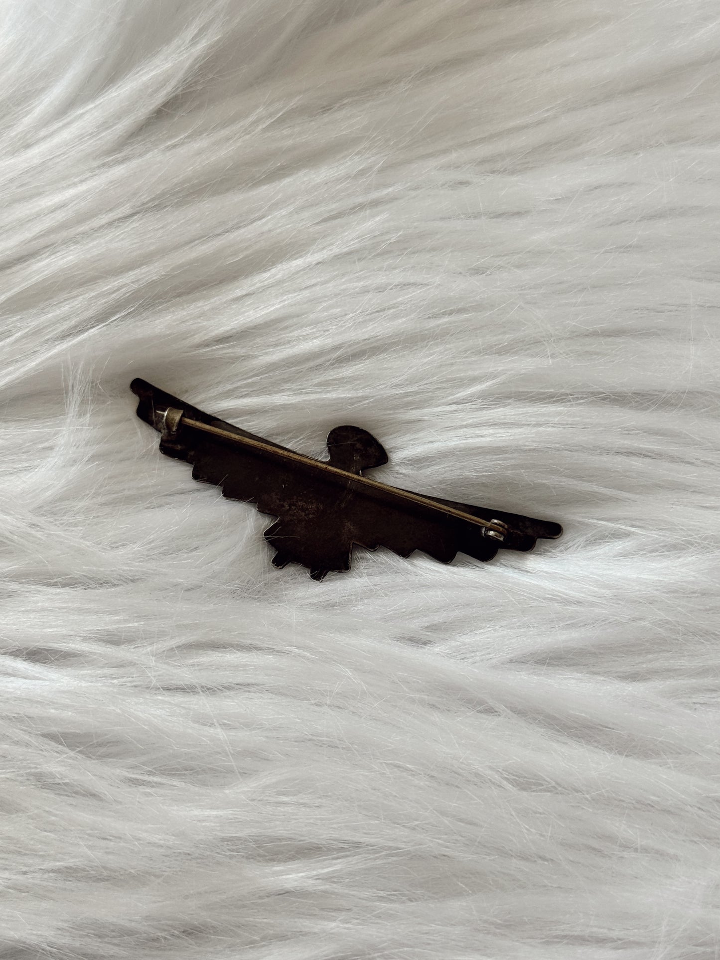 Vintage Turquoise Native Style Thunderbird Pin