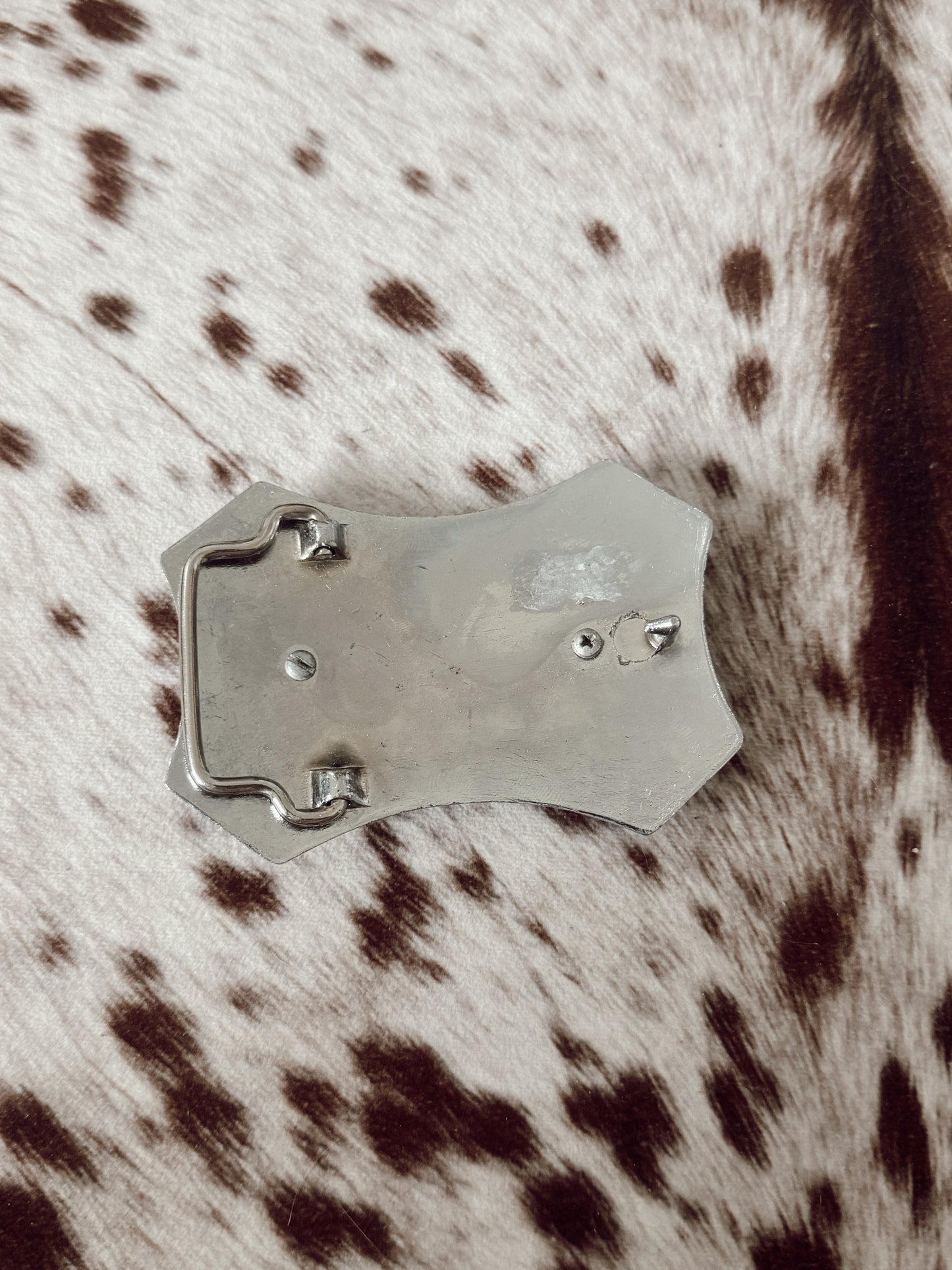 Vintage Cream Stone Belt Buckle