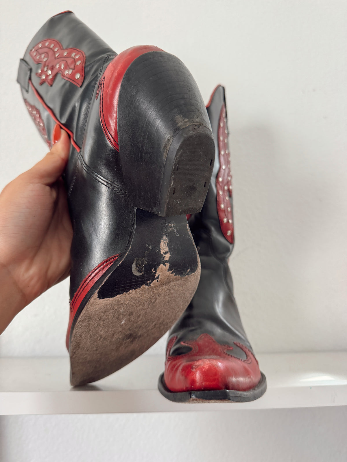 Vintage Studded Cowboy Boots