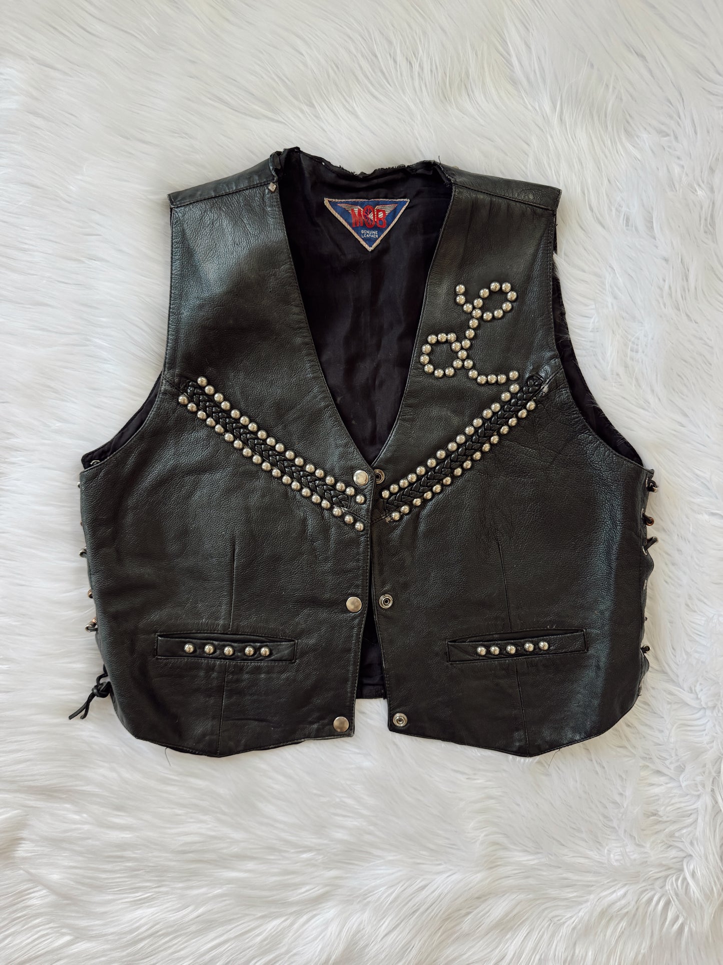 Vintage Studded Harley Davidson Vest