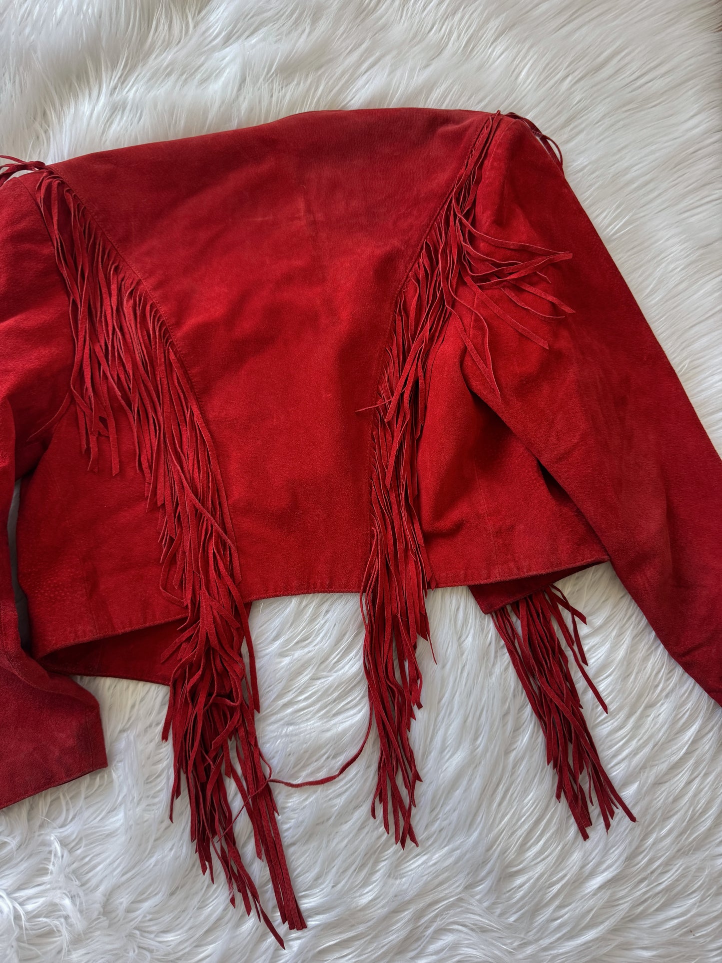 Vintage Red Scully Fringe Jacket