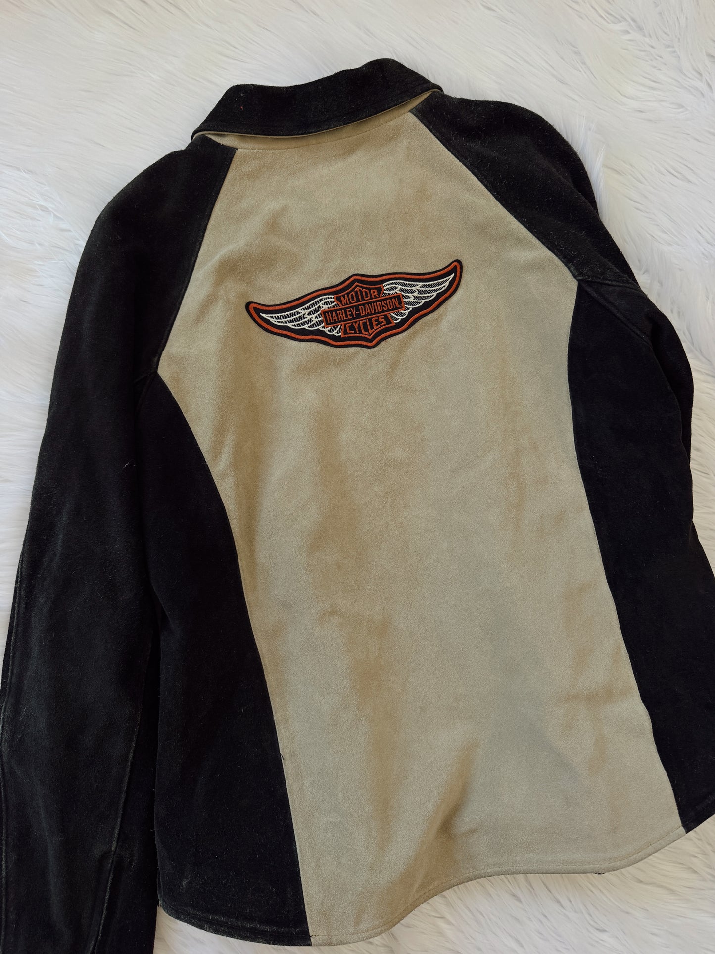 Vintage Harley Davidson Suede Jacket