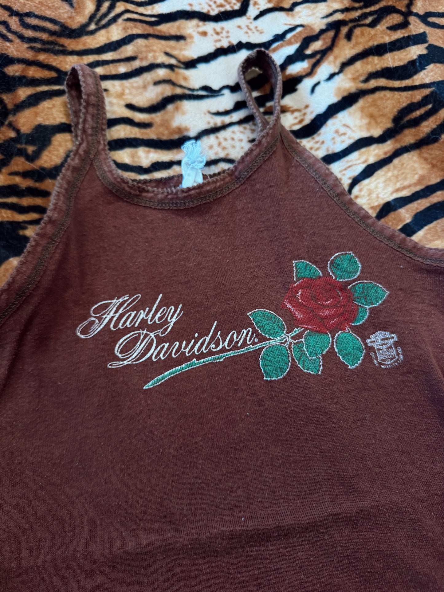 Vintage Harley Davidson Rose Tank Top