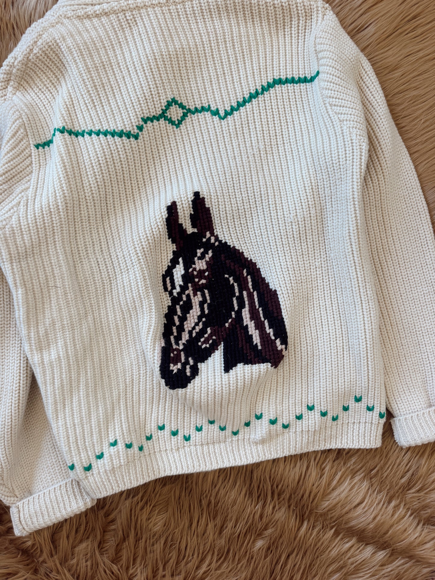 Vintage Horse Cowichan Sweater