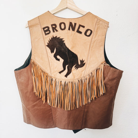 Vintage Bronco Leather Vest