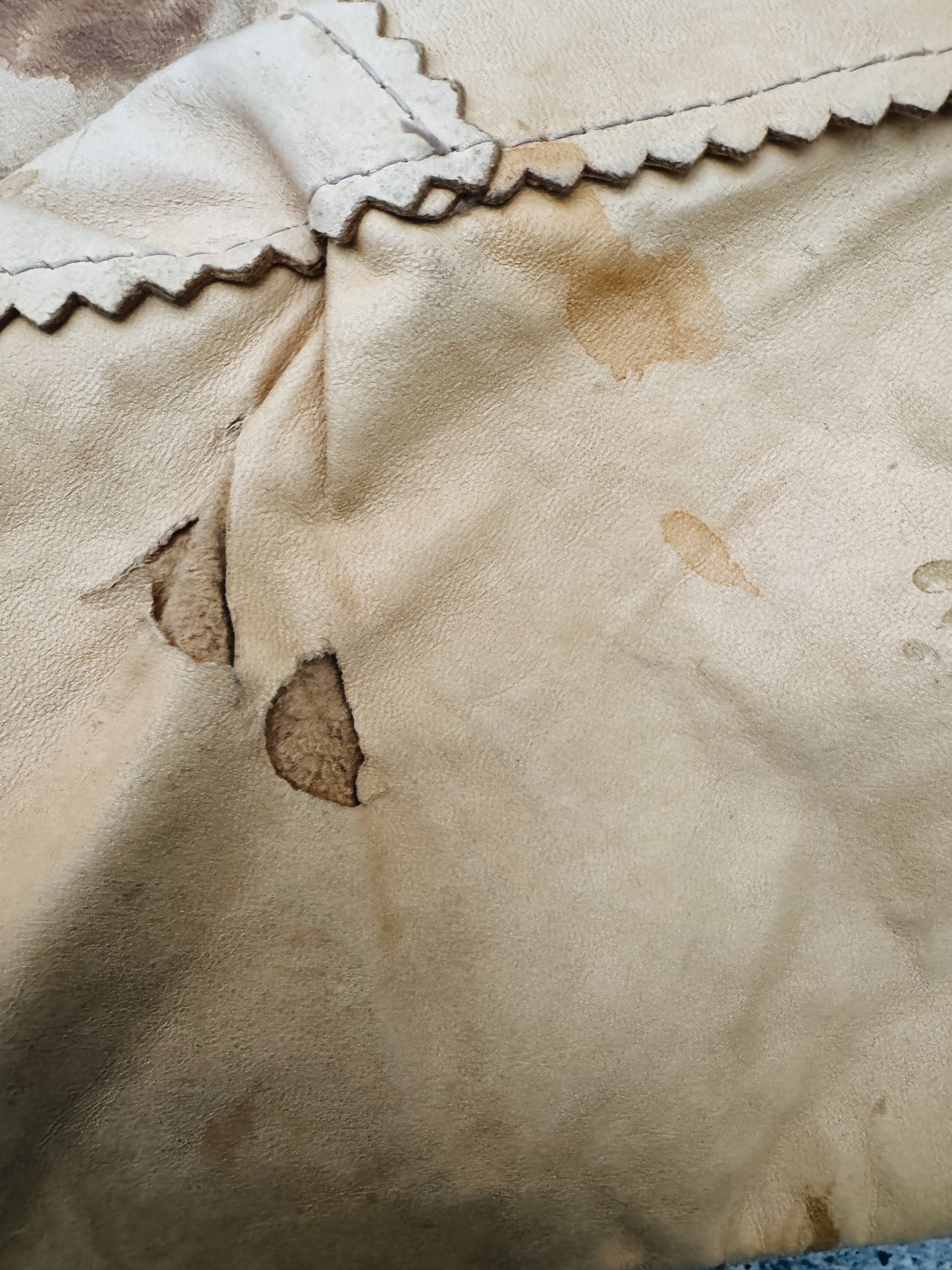 Vintage Cowhide Leather Fringe Jacket