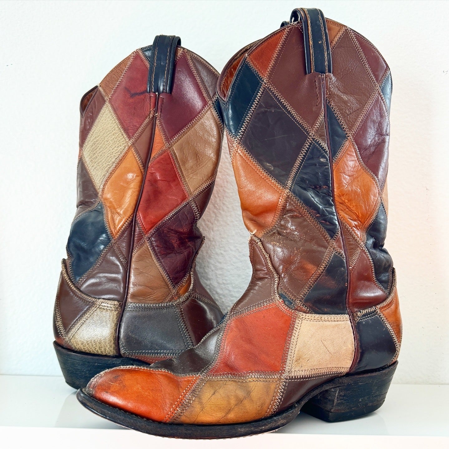 Vintage Patchwork Cowboy Boots