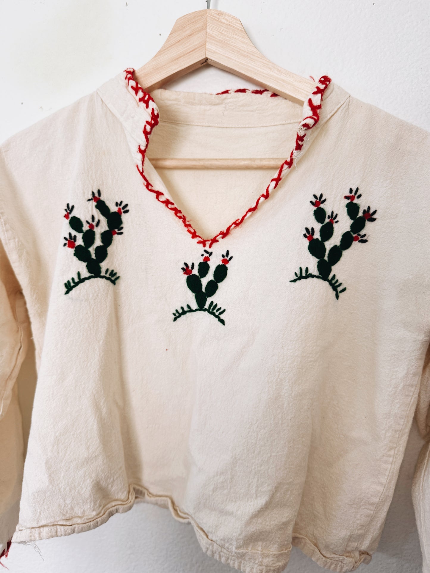 Vintage Embroidered Cactus Top