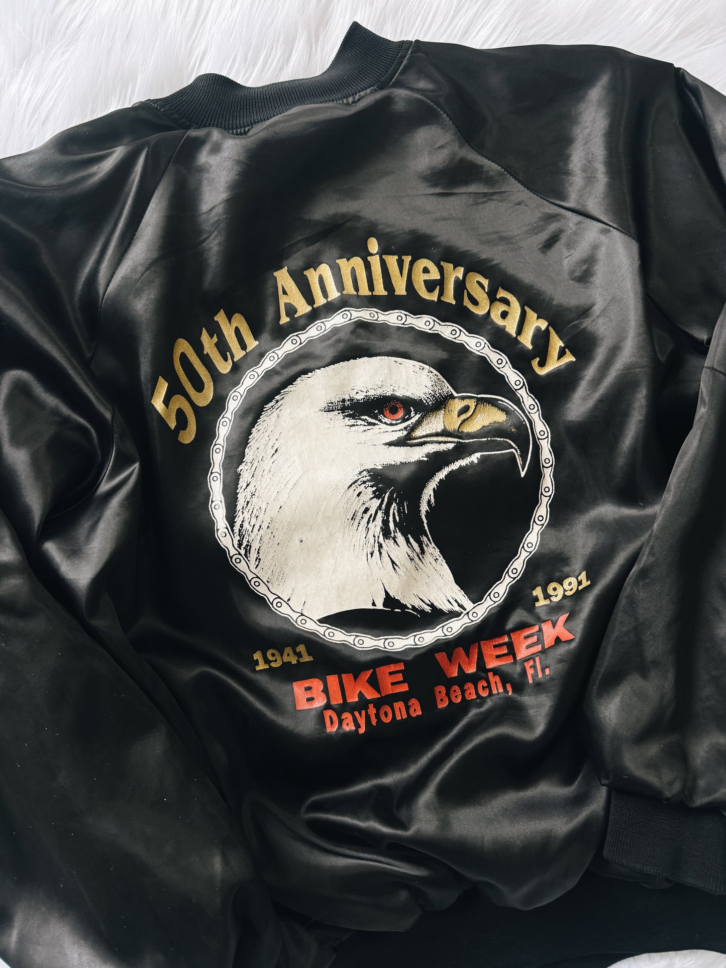 Vintage 1991 Daytona Bike Week Bomber Jacket