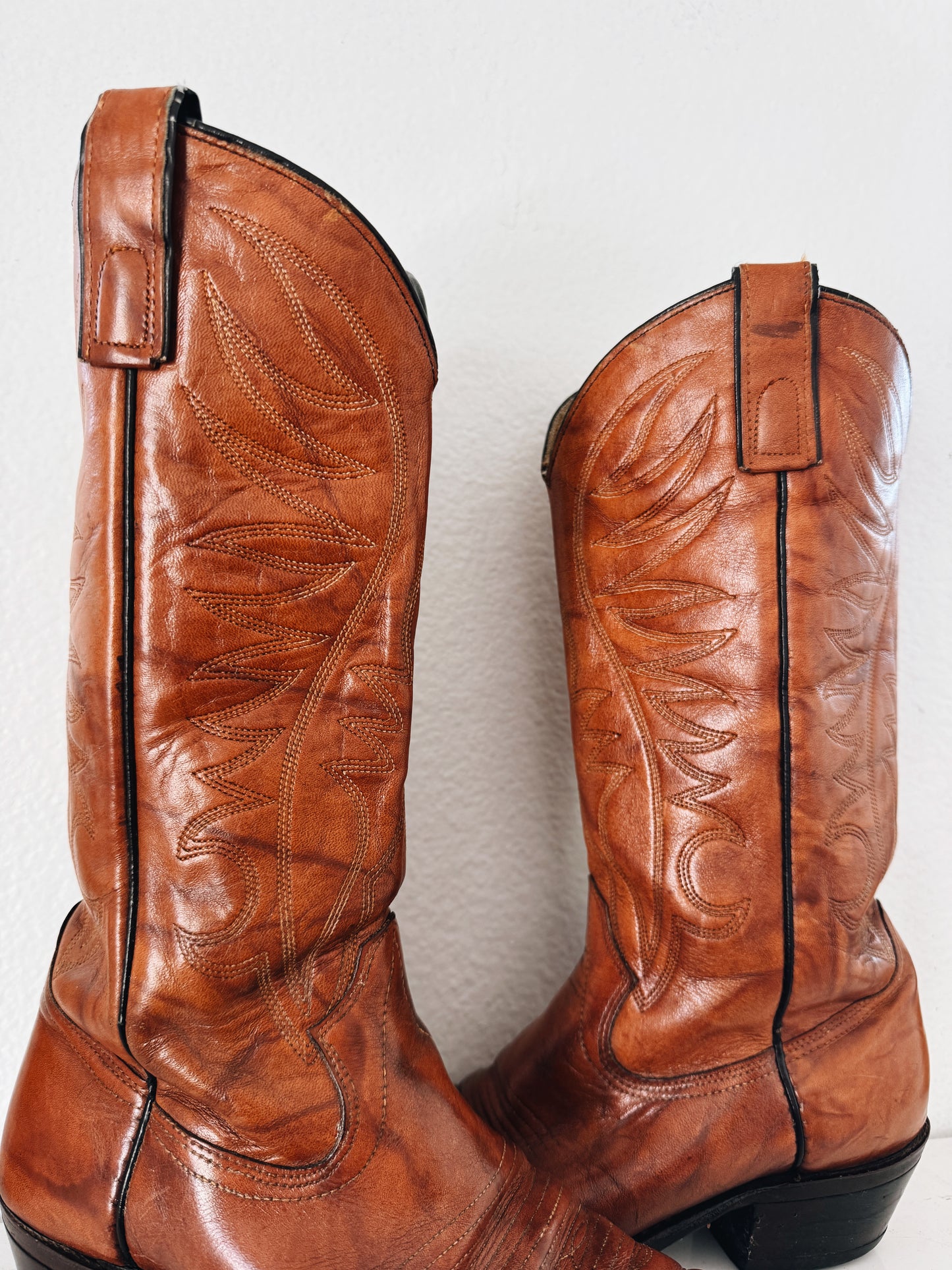 Vintage Texas Brown Cowboy Boots