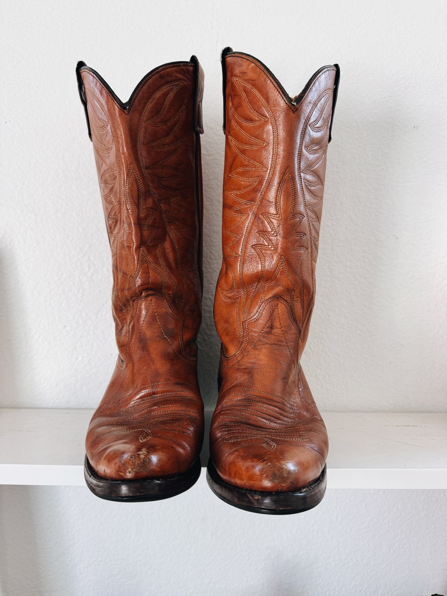 Vintage Texas Brown Cowboy Boots
